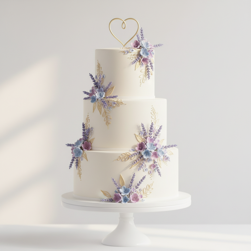 Lavender wedding cake