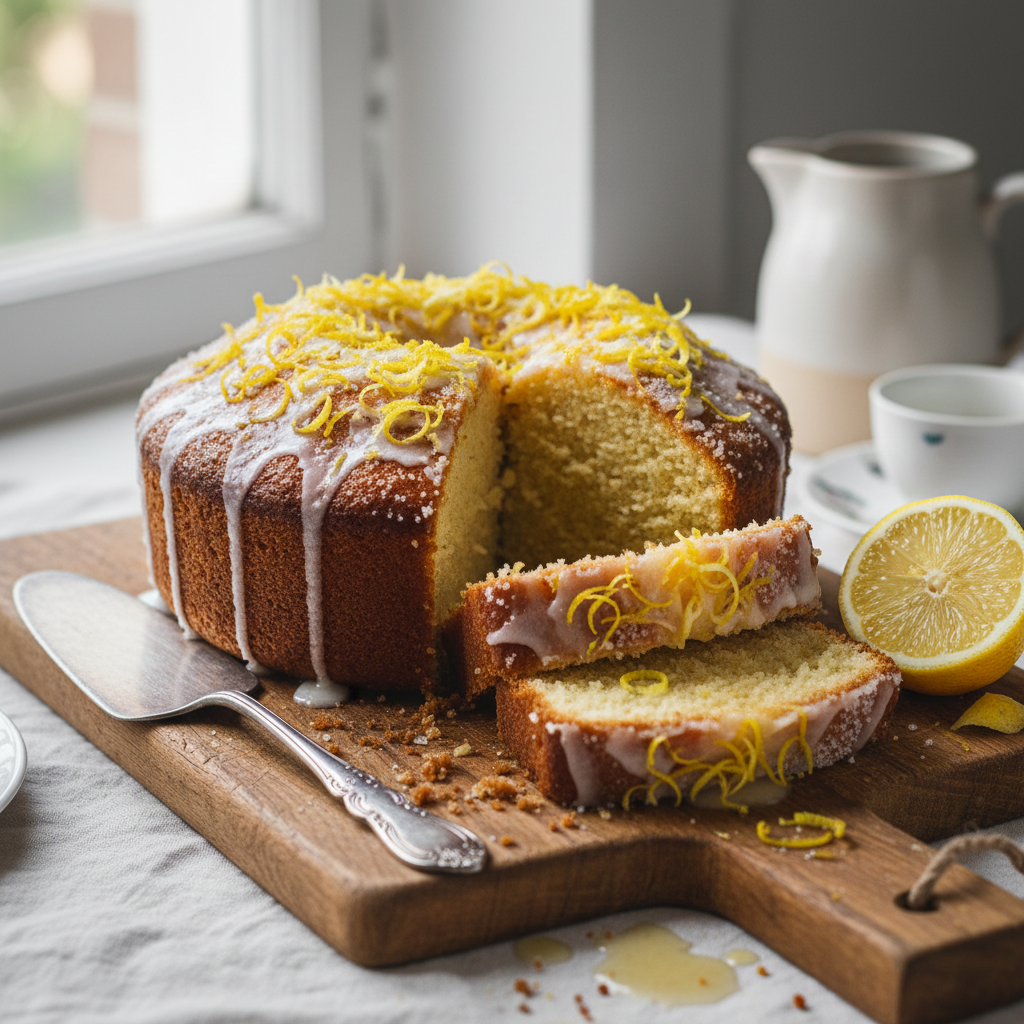 Lemon drizzle cake