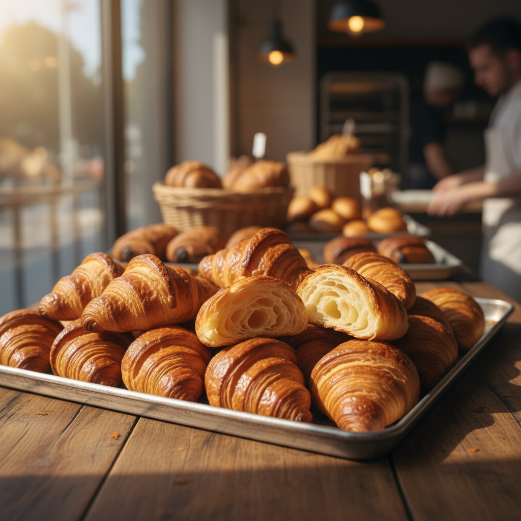 Fresh baked croissants